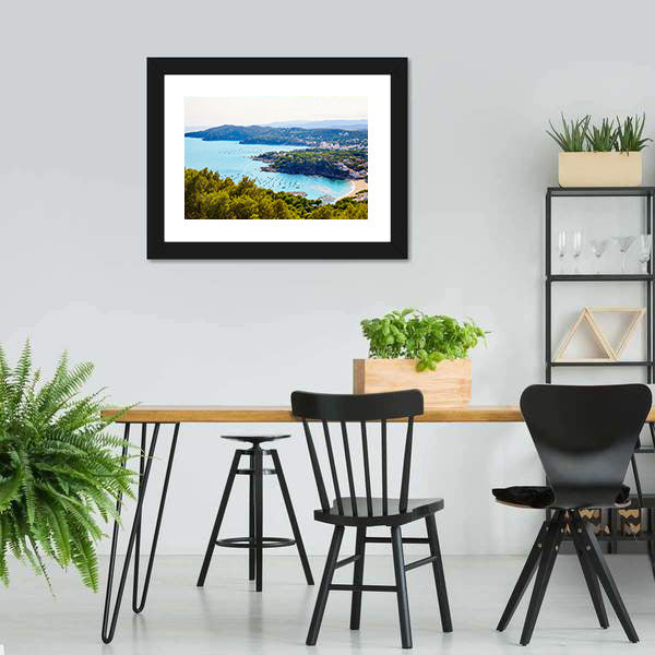 Costa Brava Calella Aerial View Canvas Wall Art-5 Horizontal-Gallery Wrap-22" x 12"-Tiaracle