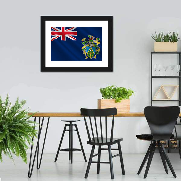Flag Of Pitcairn Islands Canvas Wall Art-5 Horizontal-Gallery Wrap-22" x 12"-Tiaracle