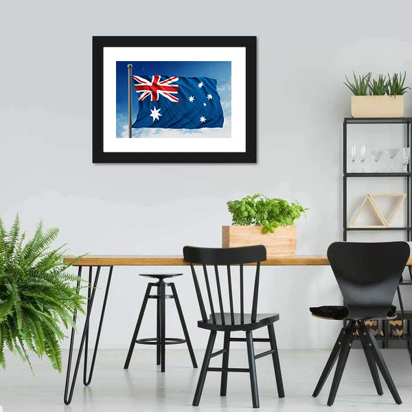Flag Of Australia Canvas Wall Art-5 Horizontal-Gallery Wrap-22" x 12"-Tiaracle