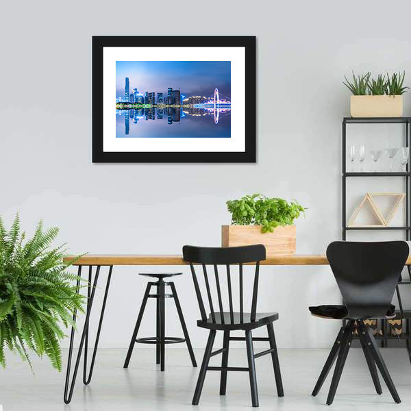 Guangzhou City Skyline Canvas Wall Art
