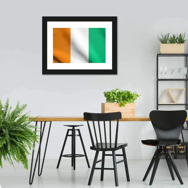 Flag Of Ivory Coast Canvas Wall Art-5 Horizontal-Gallery Wrap-22" x 12"-Tiaracle