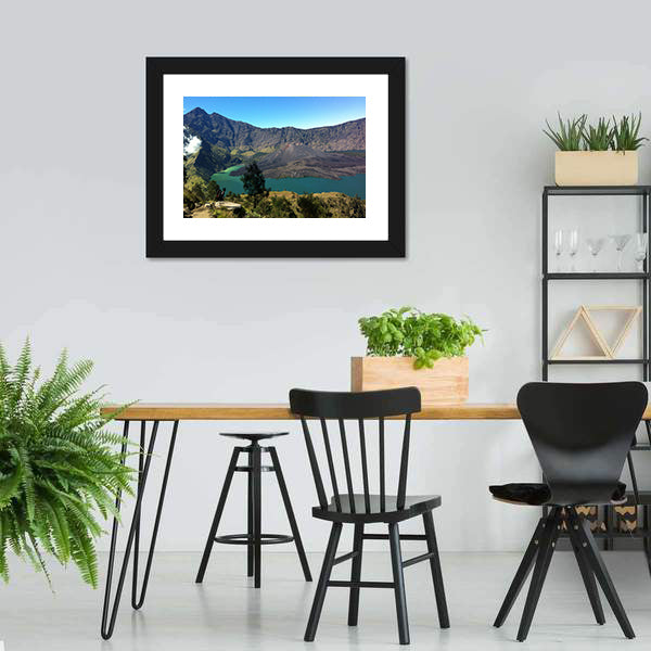 Mount Rinjani Canvas Wall Art-5 Horizontal-Gallery Wrap-22" x 12"-Tiaracle