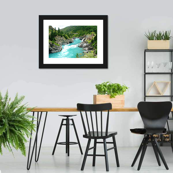 Kawarau River and Forest Canvas Wall Art