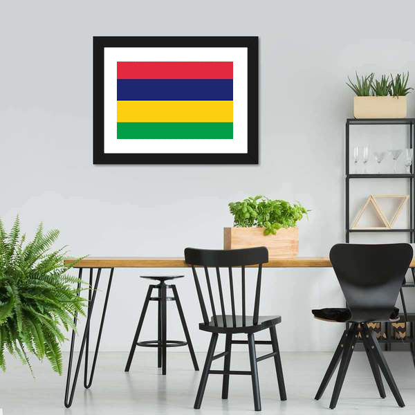 Flag Of Mauritius Canvas Wall Art-5 Horizontal-Gallery Wrap-22" x 12"-Tiaracle
