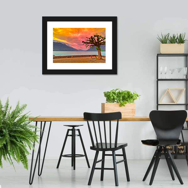 Lake Brienzer at Sunset Canvas Wall Art