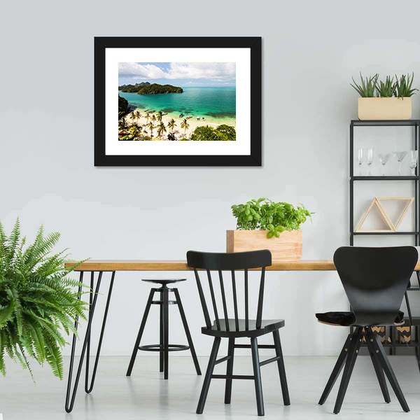 Islands In The Sea And Beach Thailand Canvas Wall Art-5 Horizontal-Gallery Wrap-22" x 12"-Tiaracle