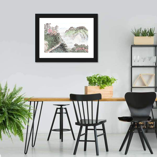 Chinese Landscape Abstract Canvas Wall Art