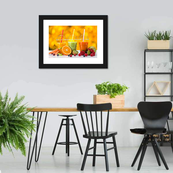 Fresh Juice Mix Fruit Canvas Wall Art