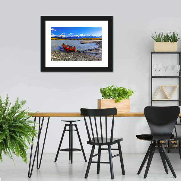 Glacial Lake Of Davidson Canvas Wall Art-5 Horizontal-Gallery Wrap-22" x 12"-Tiaracle