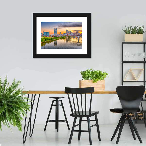 Nashville Downtown Skyline Canvas Wall Art