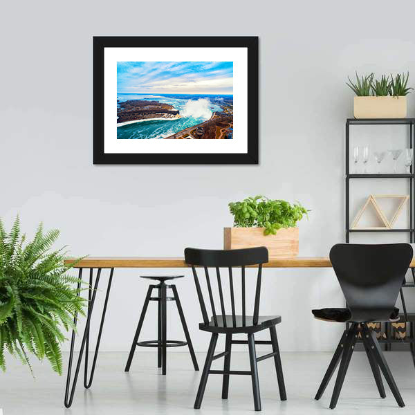 Niagara Falls Between United States Of America Canvas Wall Art-5 Horizontal-Gallery Wrap-22" x 12"-Tiaracle