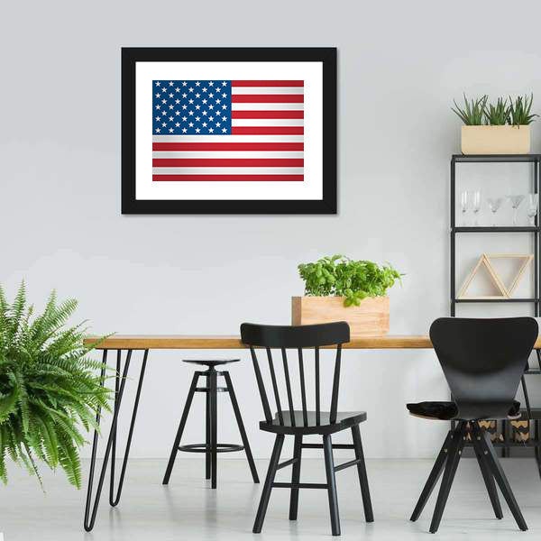 American Flag Canvas Wall Art-5 Horizontal-Gallery Wrap-22" x 12"-Tiaracle