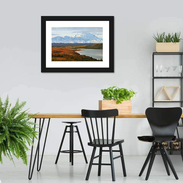 Denali Mountain And Wonder Lake At Sunrise Canvas Wall Art-5 Horizontal-Gallery Wrap-22" x 12"-Tiaracle