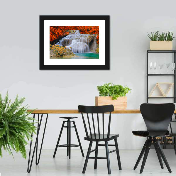 Erwan Waterfall Canvas Wall Art-5 Horizontal-Gallery Wrap-22" x 12"-Tiaracle
