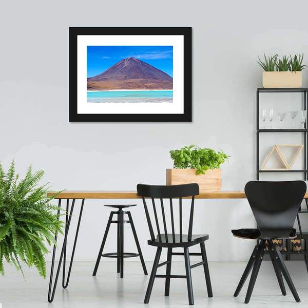 Laguna Verde Bolivia Lake and Volcano Canvas Wall Art