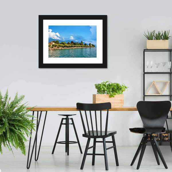 Lake Geneva in Vevey Canvas Wall Art