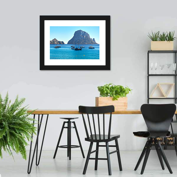 Island Of Es Vedra Canvas Wall Art-5 Horizontal-Gallery Wrap-22" x 12"-Tiaracle