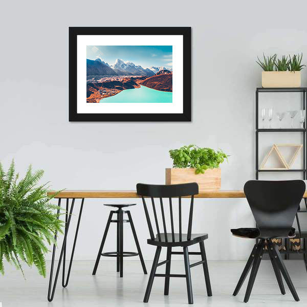 Gokyo Lake Canvas Wall Art-5 Horizontal-Gallery Wrap-22" x 12"-Tiaracle