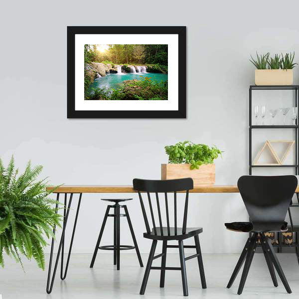 Deep Forest Waterfall Philippines Canvas Wall Art-5 Horizontal-Gallery Wrap-22" x 12"-Tiaracle