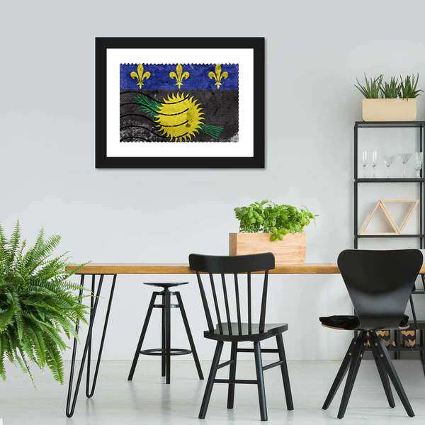 Flag Of Guadeloupe France Canvas Wall Art-5 Horizontal-Gallery Wrap-22" x 12"-Tiaracle