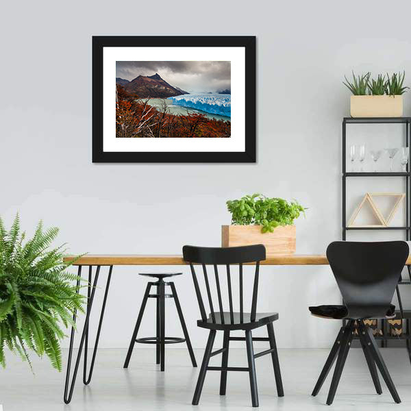 Glacier Perito Moreno National Park In Autumn Canvas Wall Art-3 Horizontal-Gallery Wrap-25" x 16"-Tiaracle