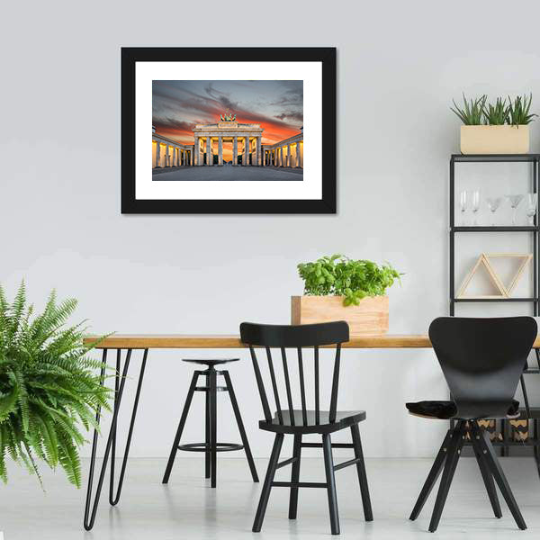 Famous Brandenburg Gate Canvas Wall Art-5 Horizontal-Gallery Wrap-22" x 12"-Tiaracle