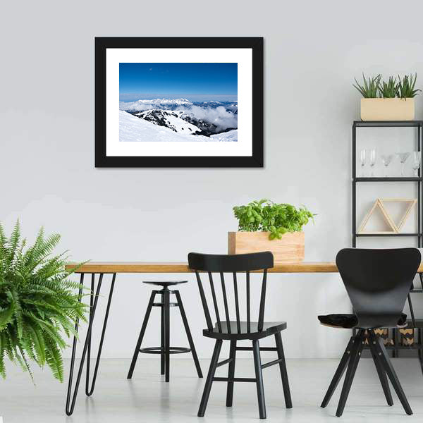 Alps From Mountain  Austria Canvas Wall Art