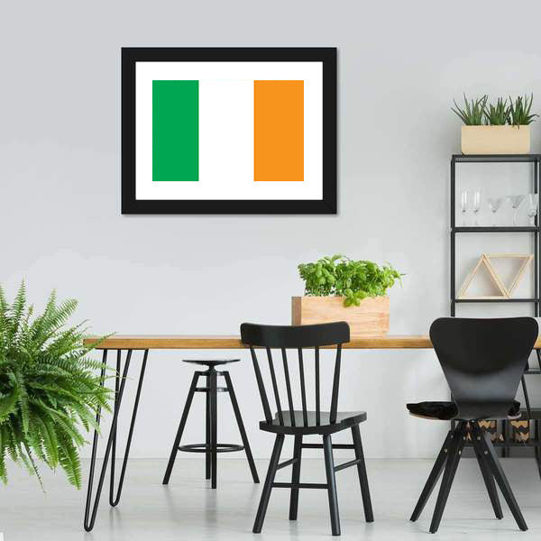 Ireland Flag Canvas Wall Art-5 Horizontal-Gallery Wrap-22" x 12"-Tiaracle