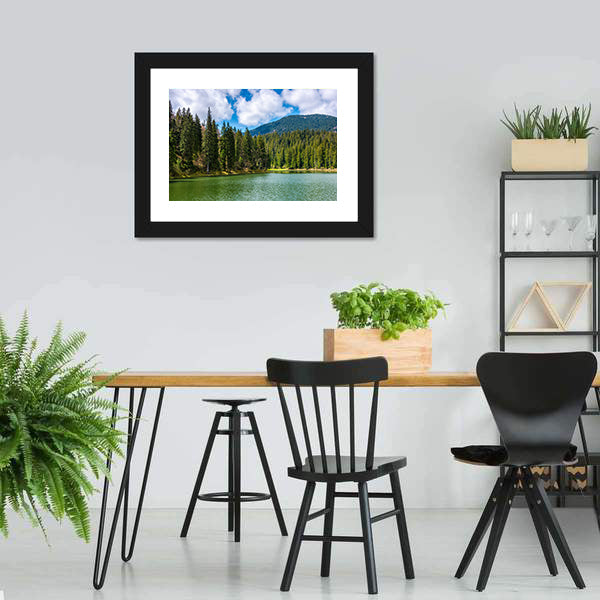 Mountain Lake Synevir Canvas Wall Art-5 Horizontal-Gallery Wrap-22" x 12"-Tiaracle
