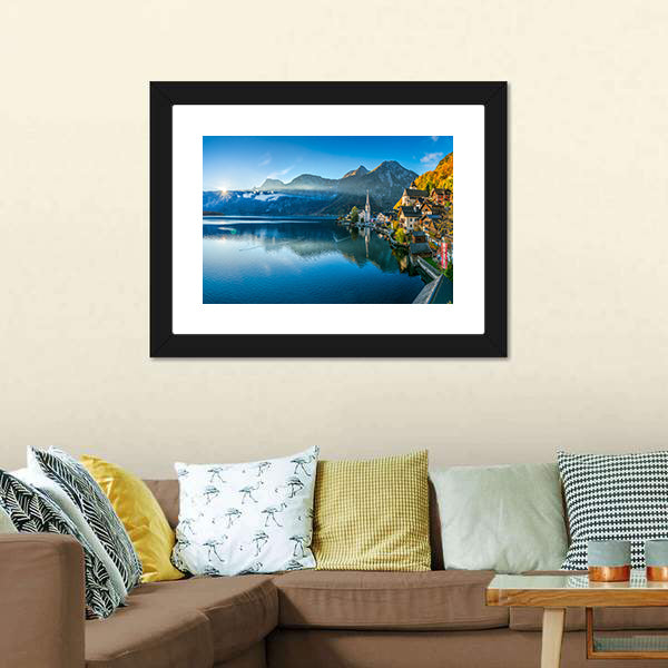 Hallstatt Mountain Village Canvas Wall Art