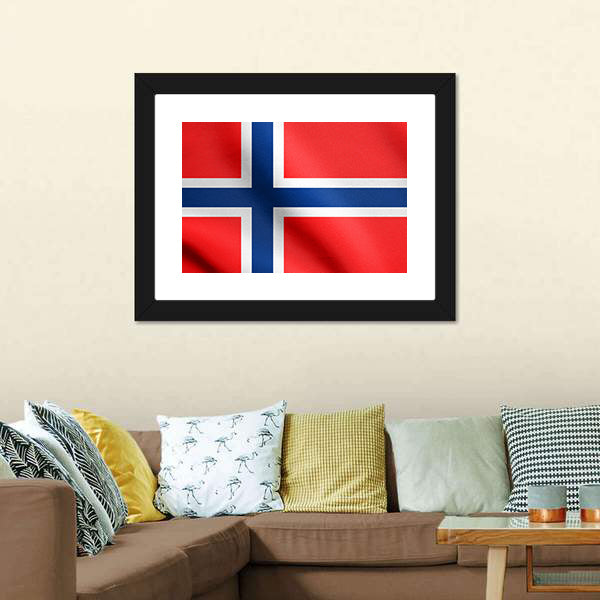 Flag Of Norway Canvas Wall Art-5 Horizontal-Gallery Wrap-22" x 12"-Tiaracle