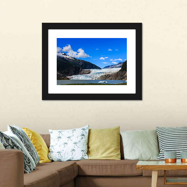 Mendenhall Glacier And Lake In Juneau Canvas Wall Art