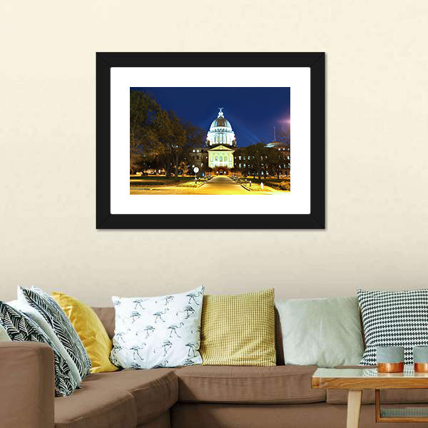 Mississippi State Capitol Canvas Wall Art-5 Horizontal-Gallery Wrap-22" x 12"-Tiaracle