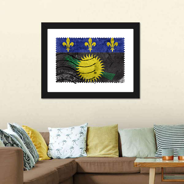 Flag Of Guadeloupe France Canvas Wall Art-5 Horizontal-Gallery Wrap-22" x 12"-Tiaracle