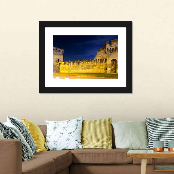 Avignon City at Night Canvas Wall Art