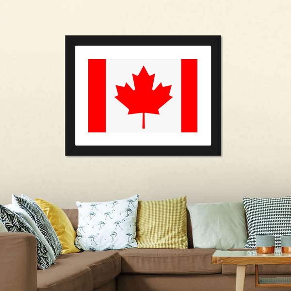Flag Of Canada Canvas Wall Art-5 Horizontal-Gallery Wrap-22" x 12"-Tiaracle