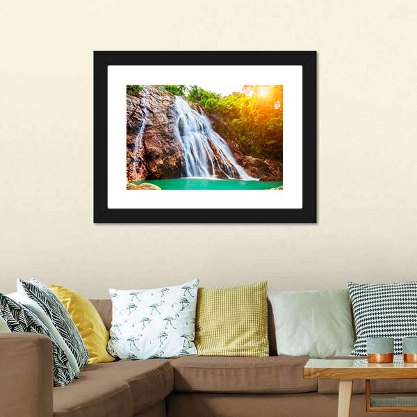 Na Muang Waterfalls Canvas Wall Art-5 Horizontal-Gallery Wrap-22" x 12"-Tiaracle