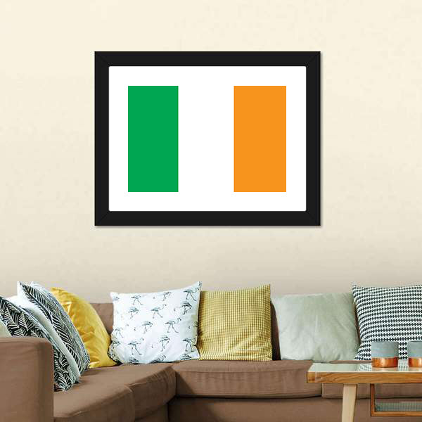 Ireland Flag Canvas Wall Art-5 Horizontal-Gallery Wrap-22" x 12"-Tiaracle