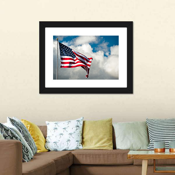 American Flag Canvas Wall Art-5 Horizontal-Gallery Wrap-22" x 12"-Tiaracle
