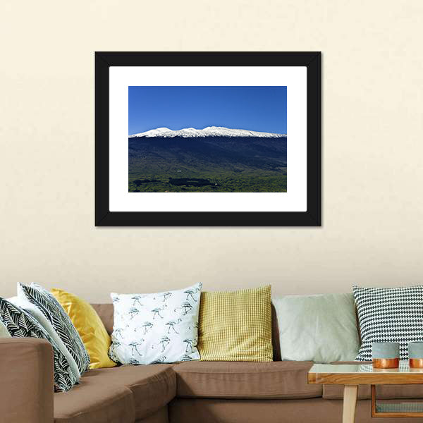 Mauna Kea Covered In Snow Canvas Wall Art