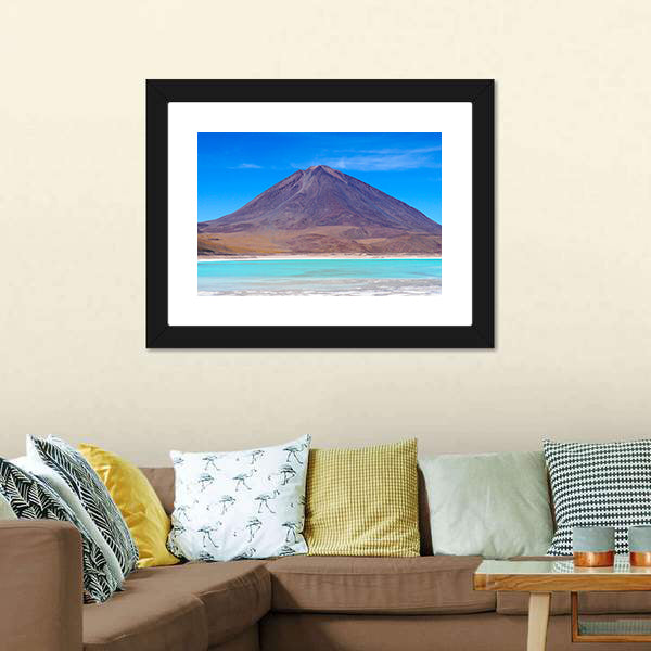 Laguna Verde Bolivia Lake and Volcano Canvas Wall Art