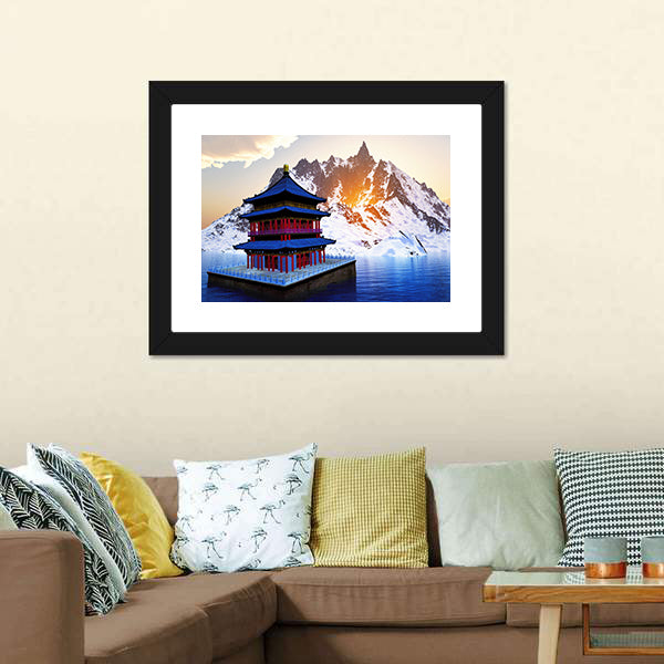 Buddhist Shrine In Bhutan Canvas Wall Art-5 Horizontal-Gallery Wrap-22" x 12"-Tiaracle