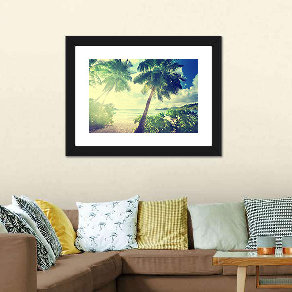 Takamaka Beach Sunset Canvas Wall Art
