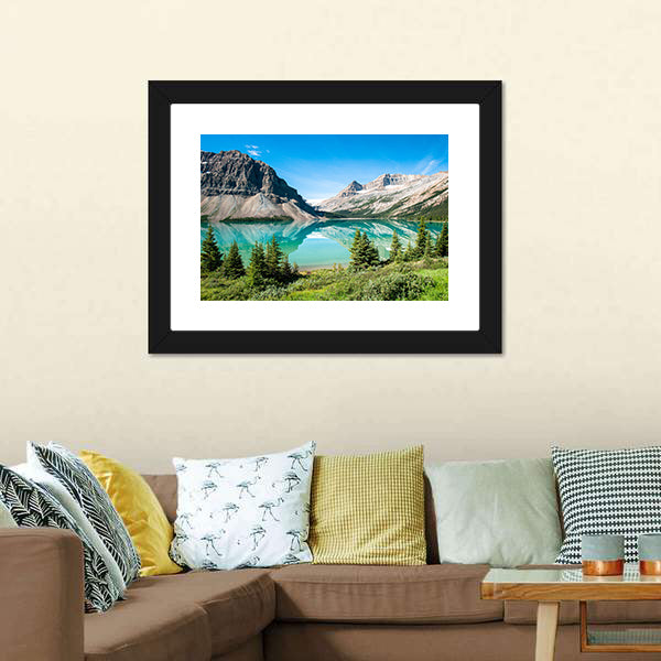 Bow Lake Canvas Wall Art-5 Horizontal-Gallery Wrap-22" x 12"-Tiaracle