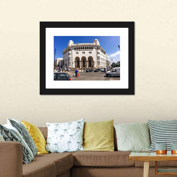 La Grande Poste in Algiers Canvas Wall Art
