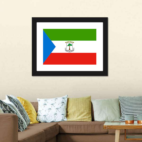Guinean National Official Flag Canvas Wall Art-5 Horizontal-Gallery Wrap-22" x 12"-Tiaracle