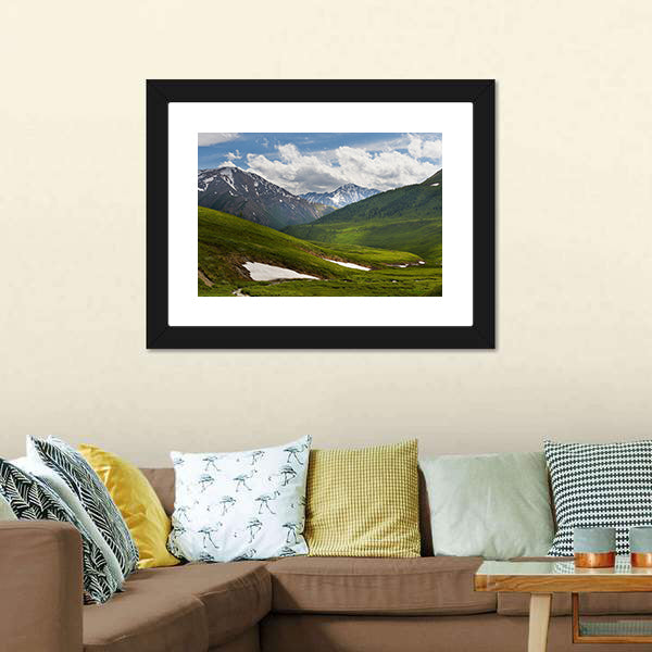 Mountain Lake West Siberia Canvas Wall Art