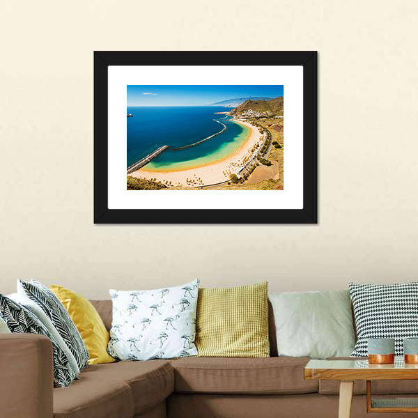 Beach Las Teresitas Canvas Wall Art-3 Horizontal-Gallery Wrap-25" x 16"-Tiaracle