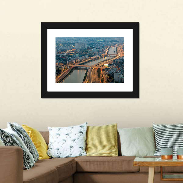 Ho Chi Minh City View Vietnam Canvas Wall Art-5 Horizontal-Gallery Wrap-22" x 12"-Tiaracle