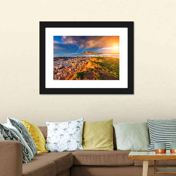 Isola Delle Correnti Sunset Coastline Canvas Wall Art